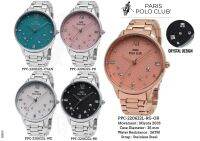 Paris Polo Club นาฬิกาข้อมือผู้หญิง สายสแตนเลส รุ่น PPC-220622L,PPC-220622L-CYAN,PPC-220622L-PK,PPC-220622L-WE,PPC-220622L-BK