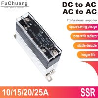 รีเลย์รัฐโซลิดสเตทแบบบาง20A 10A 15A 25A DC เป็น Ac/ac เป็น AC Din รีเลย์รางติดตั้งโมดูลพร้อมฮีทซิงค์ LED SSR