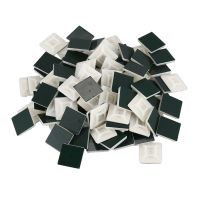 100x 1 Pack Sort Adhesive Cable Wire Lead Tie Square Mounts Clips Wall Holder, 19X19mm[White]