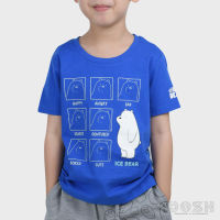 DOSH KIDS UNISEX T-SHIRTS WE BARE BEARS เสื้อยืดคอกลม แขนสั้น เด็กหญิง-ชาย DBBBT5007-BU