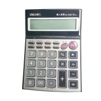 Original Deli Solar Calculator Computer Accounting Finance Dual Power Supply Voice Model Multifunctional Business Office Supplies