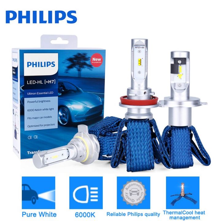 Philips LED H7 H4 LED H8 HB3 9005 HB4 H11 H16JP Led Headlights Bulbs 9012  HIR2 H9 LED Auto Lamp Car Fog Lamps Turbo LED