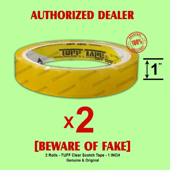 Tuff Clear Tape Tapes CLEAR 1in ONE INCH THICK Tuff Tape Tapes TUFF .