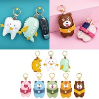 Cute Buck Teeth Access Control Card Cover Key Holders Keychain Delicate ID Protection Cover IC Elevator Bus Card Bag Pendant