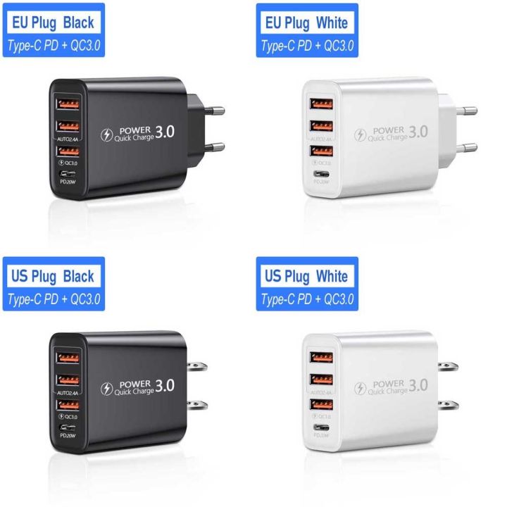 irctbv-อะแดปเตอร์เดินทางกับเรา-usb-ที่ชาร์จความเร็วสูงในบ้าน-type-c-qc3-0ระบบชาร์จเร็วหลายพอร์ตชาร์จติดผนัง