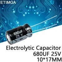 10PCS/LOT 25V680uF 680UF25V 10*17MM 10X7 Electrolytic Capacitor 25V 680UF WATTY Electronics