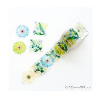1ม้วนดอกไม้กลีบ Washi เทปตกแต่ง D Ecals DIY สมุดกระดาษเดซี่ซากุระกระดาษกาวเครื่องเขียน