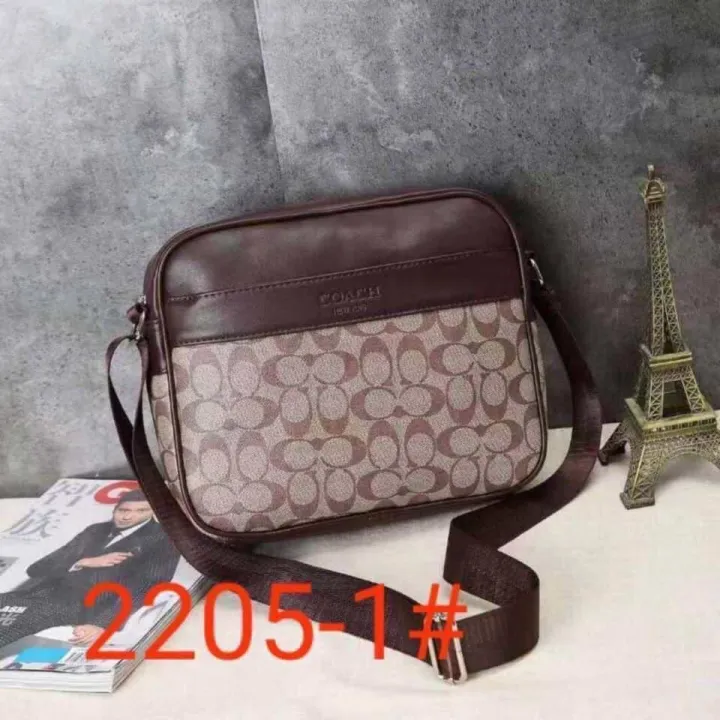 COACH UNISEX Leather Sling Bag Branded Bag Top Grade High Quality
