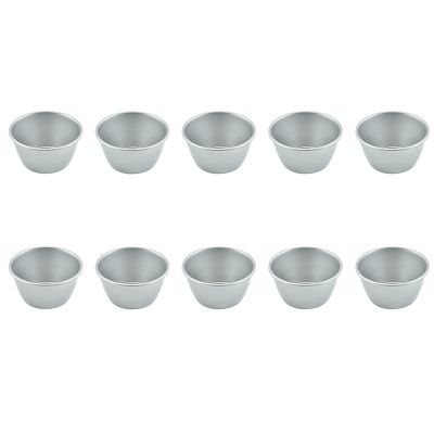 10 PcsMolds Pudding Molds Cups Mini Chocolate Molten Pans Carbon Steel Cupcake Cake Cookie Pudding Mold Round Nonstick