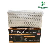 หน้ากากอนามัย เมดิแมส Medimask 3 ชั้น 50 ชิ้นต่อกล่อง เกรดการแพทย์ ASTM level1 ทางการแพทย์ (สีดำลายจุด)