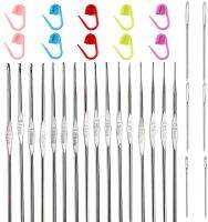 【CC】 MIUSIE 16 Crochet Hooks Set Aluminum Set with 6 Large-Eye Blunt Needles and 10 Markers