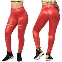 Zumba Slashed High Waisted Long Leggings (กางเกงเลคกิ้งออกกำลังกายซุมบ้าและโยคะ)