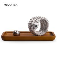 WoodTen ถาดไม้สำหรับจัดแสดงเครื่องประดับอเนกประสงค์ถาดเก็บสร้อยคอต่างหู SM127