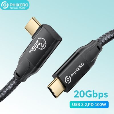 USB 3.2ความเร็วสูง PHIXERO PD 100W สายชาร์จเร็ว Type C 3 20Gbps สายต่อขยายความเร็วสูง20V สายเคเบิ้ล5A 4K 60Hz R Line