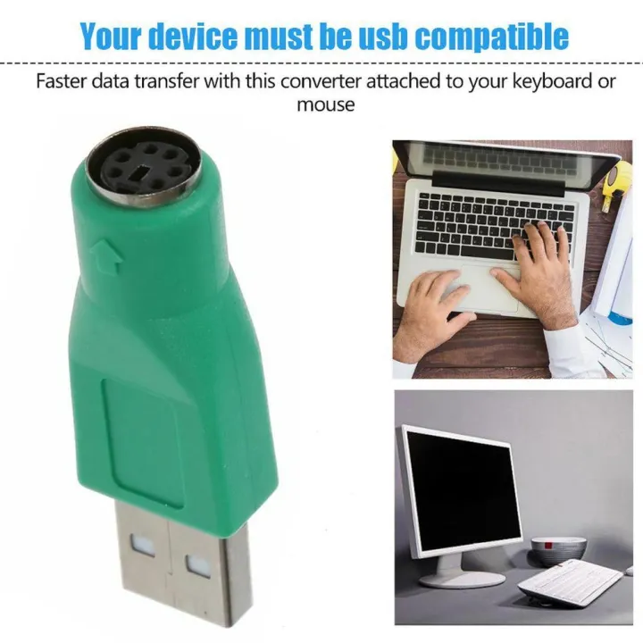 PS 2 Female To USB Male Adapter Converter For Keyboard pin Mini 6 Mouse