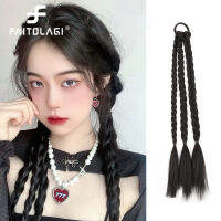 หวานเย็นสาวยาวถักเปียวิกผมสำหรับผู้หญิงมวย Braids ทรงผมผมเชือกพังก์ Egirl Y2K วิกผมวงผมหญิงอุปกรณ์ผม