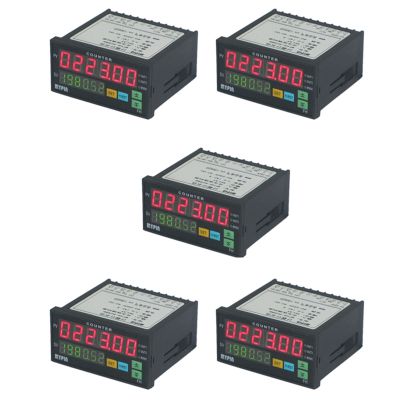 5X MYPIN Counter Mini Length Batch Meter 1 Preset Relay Output Count Meter Practical Length Meter 90-260V AC/DC