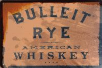 J.DXHYA Tin Poster Metal Sign S Vintage Bulleit Whiskey Wall Decoration 8x12 Inch Retro Decoration Home Bar Plaque Signs