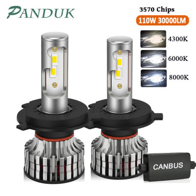 PANDUK 100W 30000LM H4 LED H7 Canbus H1 H8 H9 H11 9005 HB3 9006 HB4 9012 Car LED Light Headlight Turbo Lamp 4300K 6000K 12V