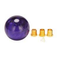 Marble Style Round Ball Gear Shift Knob Acrylic Shifter Knobs Stick Shift Knobs with 3 Adapter for Manual Car