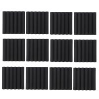 12 PCS Acoustic Foam Panels Black 12x12x2Inch Wedges Soundproof Foam Panels High Density Foam Fire Resistant Foam