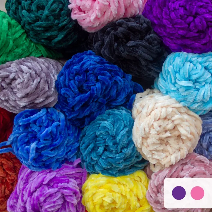 Velvet Chenille Thick Yarn 2 of 3 Lazada PH