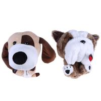 Soft Fleece Golf Putter Protective Cute Cartoon Puppy Dog Golf Club Head Covers Protector for 460CC No.1 Drive Golf Accessories