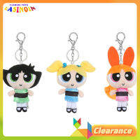 Lasino ตุ๊กตาผ้ากำมะหยี่ตัวการ์ตูนของเล่นน่ารัก Plush ยัดไส้,พาวเวอร์พัฟฟ์เกิร์ลส์12ซม. สำหรับ Kado Ulang Tahun