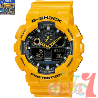 นาฬิกาข้อมือ Casio G-Shockนาฬิกาแฟชั่น GA-100A-9A ( สีเหลือง )(ไม่มีกล่อง)( No box )