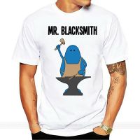 เสื้อยืด ผ้าฝ้าย พิมพ์ลาย Mr BLACKSMITH เสื้อยืดคอกลมแขนสั้นผ้าฝ้ายพิมพ์ลายทรงหลวมแฟชั่นสําหรับผู้ชาย