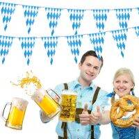 【Fun party】 Oktoberfest ตกแต่งบาวาเรีย Anflag Oktoberfest Decorationsaquia An German Party Bunting 32.8ฟุต