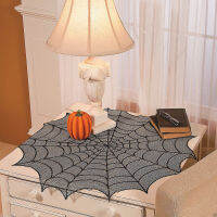 ฮาโลวีน Octagon น่ากลัว Spiderweb ผ้าปูโต๊ะ Cover Party PropsHalloween Black Spider Web ผ้าปูโต๊ะยุโรปและอเมริกัน30นิ้วเส้นผ่านศูนย์กลาง76ซม.เทศกาลผีผ้าปูโต๊ะ