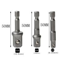 3ชิ้น/เซ็ต3/8 1/4 1/2hex บิตพลังงานหัวเจาะไดรเวอร์ซ็อกเก็ตชุดแถบขยายแขนประแจอะแดปเตอร์สำหรับดอกสว่านไขควงไฟฟ้า