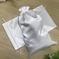 Satin Hair Bag Packaging Bundles Silk Drawstring Pouches Jewelry Cosmetic Wedding Party Gift Sachet Shoe Storage Sack Print Logo