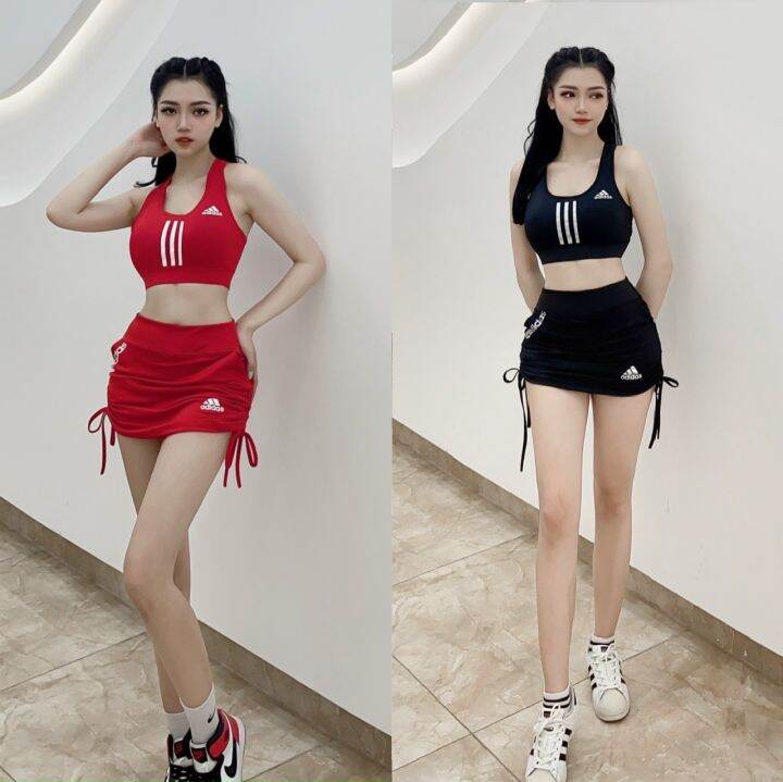 Đồ Bơi Nữ Đi Biển Đẹp Bikini 2 Mảnh Thể Thao Áo Tắm Nữ Đẹp Hàn Quốc Váy 2  Lớp Có Quần Đùi Trong Cạp Cao Áo Bra Có Sẵn Mút Xốp