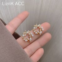 Original s925 silver needle pearl flower earrings for women summer niche design high-end light luxury earrings 2021 new trend