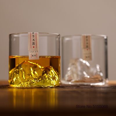 【High-end cups】ญี่ปุ่น3 Dwhisky แก้วขายแฟชั่น WhiskyGlasses วิสกี้แก้ว WoodenBox วอดก้าถ้วยแก้วไวน์