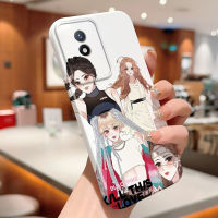 เคส Case4you สำหรับ Vivo Y02A Y02T Allinclusive กรณีโทรศัพท์ฟิล์มเกาหลีใต้ที่เป็นที่นิยมกลุ่มหญิงสาวที่ออกแบบสีดำสีชมพูเปลือกแข็งเคสป้องกันทนแรงกระแทกกล้องคลุมทั้งหมด