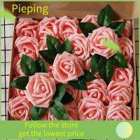 PIEPING 25Pcs อุปกรณ์ภายในบ้าน 8ซม. ช่อดอกไม้เจ้าสาว กุหลาบโฟมประดิษฐ์ ของตกแต่งงานปาร์ตี้ อุปกรณ์ทำสมุดภาพ DIY ดอกไม้ PE