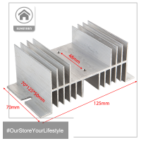 HITN อลูมิเนียม SINGLE PHASE Solid State Relay SSR HEAT SINK BASE หม้อน้ำ50*125*70mm