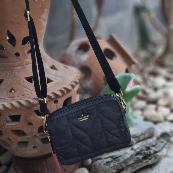 Kate Spade Black Ellie Double Zip Women's Nylon Camera Bag Lazada PH