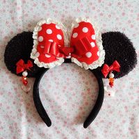 ที่คาดผม มินนี่ สีดำ (Minnie Headband) โบว์แดง ลายจุด Tokyo Disney Resort ของแท้