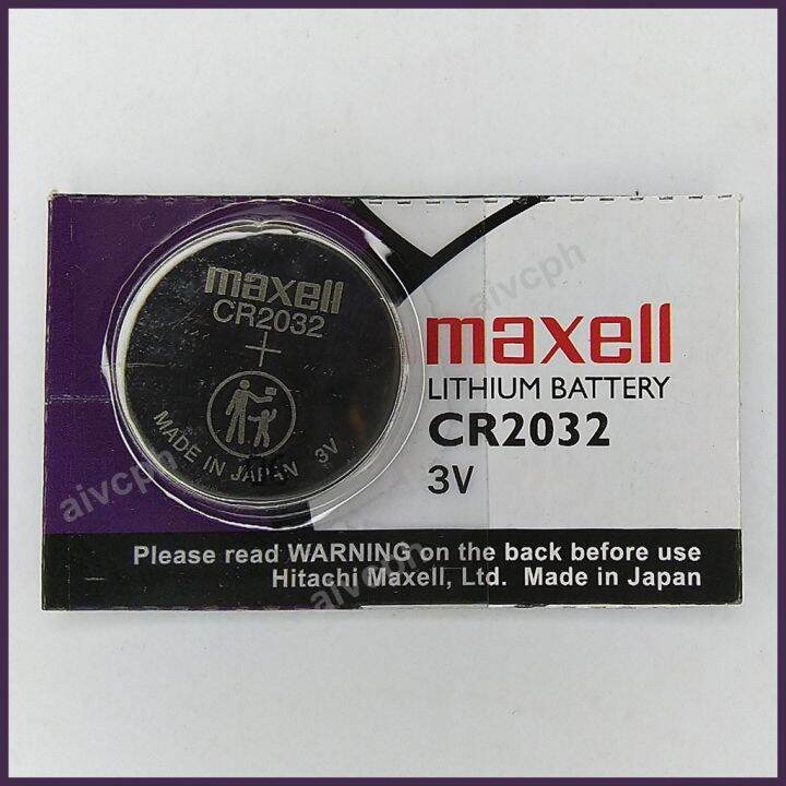 Maxell CR2032 Battery 3V Lithium Coin Cell Button CR 2032 CR2032 Batteries Remote Alarm Watch