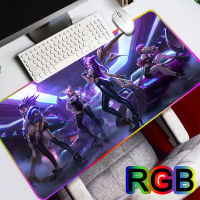 LOL Mousepad Rgb Mouse Pad Laptop Gamer Desk Carpet Gaming Pc Anime Accessories Backlit Mat Deskpad Computer Table Keyboard Pad