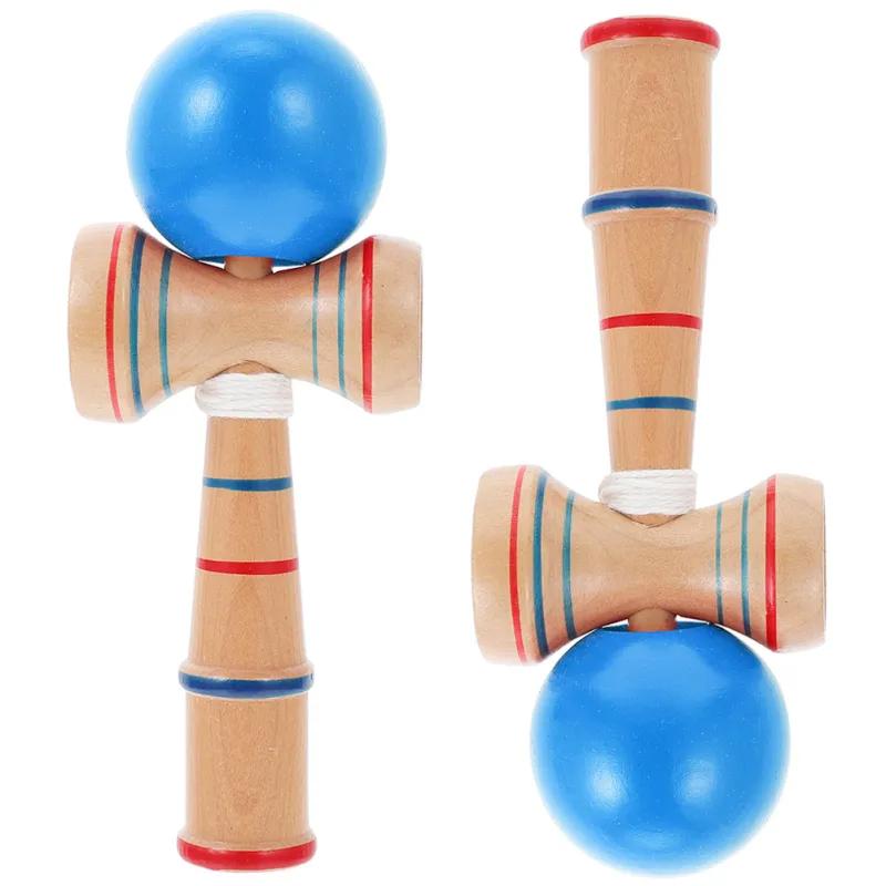 Teniron 2 Pcs Childrens Outdoor Playsets Kendall Kendama Toy Wooden Tribute  Kendamas Stripe Hand Skill
