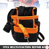 GT⁂ Multifunction Electricians Waist Belt Pouch Screwdrivers Hammer Pencil Holder Tool