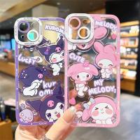 Supeso เคสทีพียูใสใหม่สำหรับ V21E V20 Vivo V21 Y16S S1 Y01 Y3S Y11D Y12S Y12A Y13 Y51 Y31 Y15S 4G ลายการ์ตูน Kuromi เมโลดี้ตรงขอบ Y15A