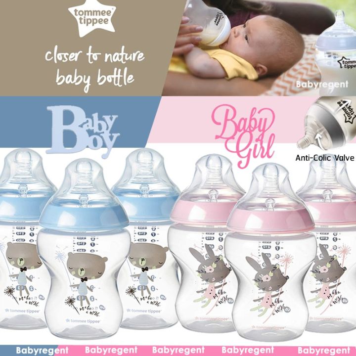 usa-ขวดนม-tommee-tippee-closer-to-nature-anti-colic-ลดโคลิค-จุกนมเสมือนนมแม่-bunny-bear