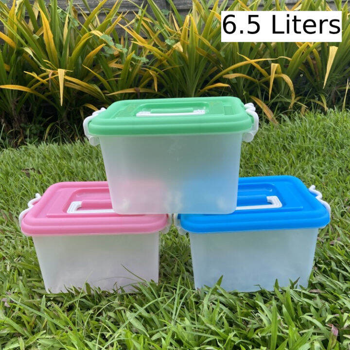 LOCAL QUEEN 6.5Liters Plastic Storage Box with Lock and Durable Handle