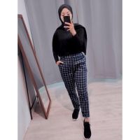 New PS1315 Edrea PLAID BASIC PANTS PLAID PANTS Cotton PANTS